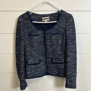 Chic Navy Tweed Jacket
